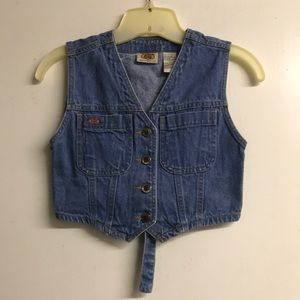 Vintage 80’s Route 66 jean short vest Sz 7/8